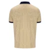 Fila Classic Vintage Regular Fit Short Sleeve Striped Polo Shirt - Beige