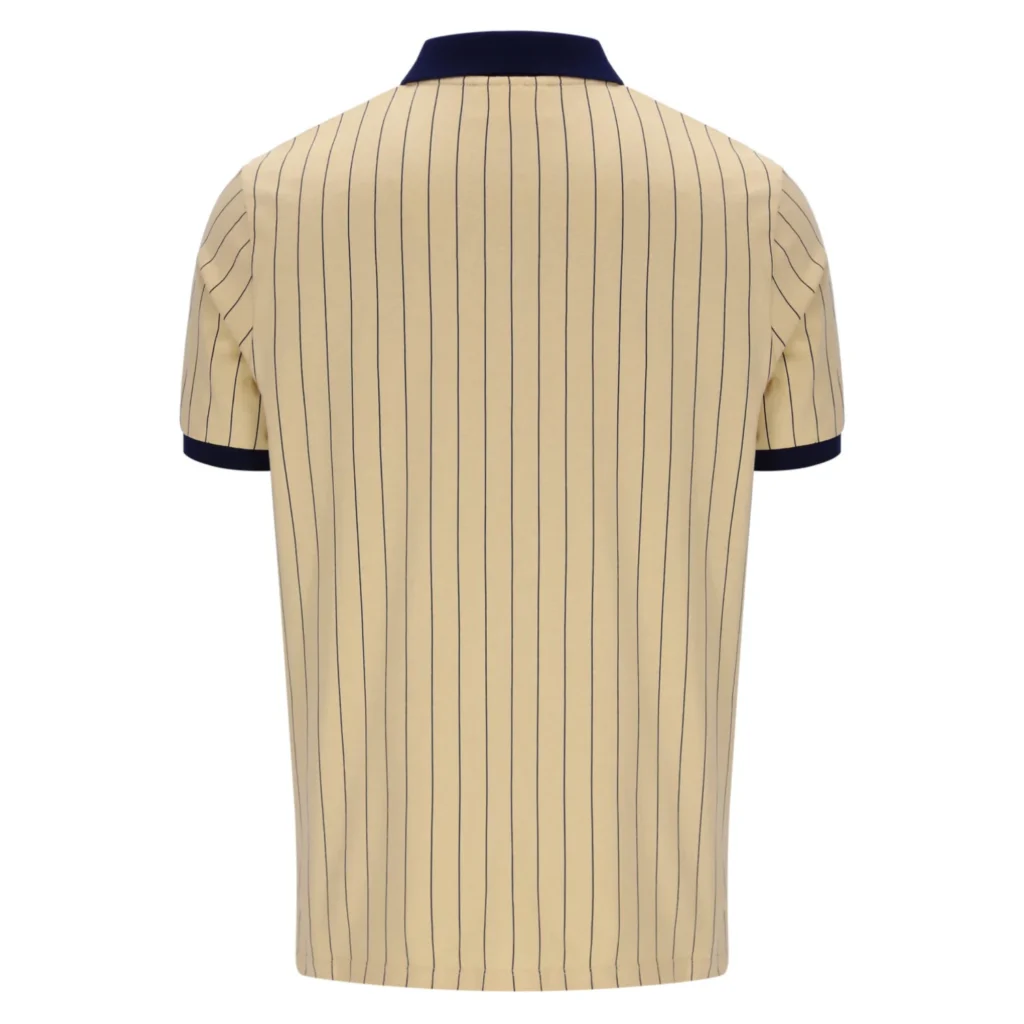 Fila Classic Vintage Regular Fit Short Sleeve Striped Polo Shirt - Beige