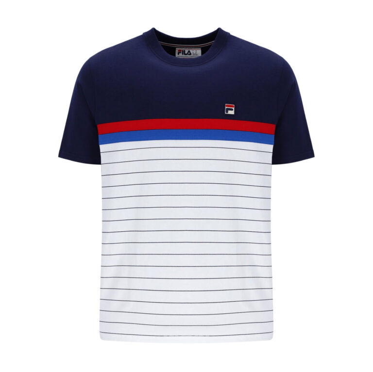 Fila Comber 2 Regular Fit Short Sleeve T-Shirt - Fila Navy/White/Turkish Sea/Fila Red