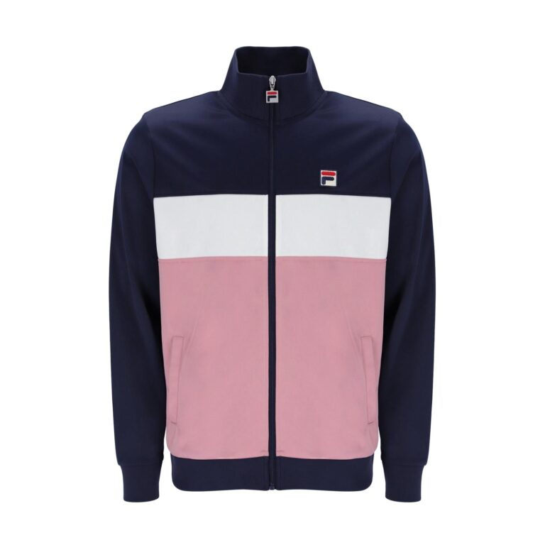 Fila Conrod Regular Fit Long Sleeve Track Top - Fila Navy/Fox Glove/Gardenia