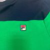 Fila Cut & Sew Stipe Regular Fit Short Sleeve T-Shirt - Navy/Jelly Bean/ White/Boulder