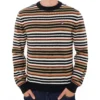 Fila BB1 Classic Vintage Striped Polo - Sun Dried Tomato / Black / White (Copy)