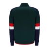 Fila Fischer Regular Fit Full Zip Long Sleeve Track Top - Botanic Green/Navy/Red