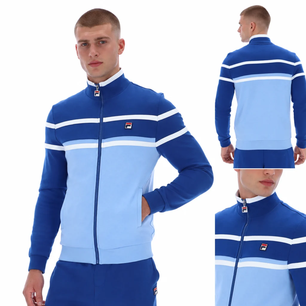 Fila Giovanni Contrast Panels Track Jacket - Frozen Fjord / Limoges / White