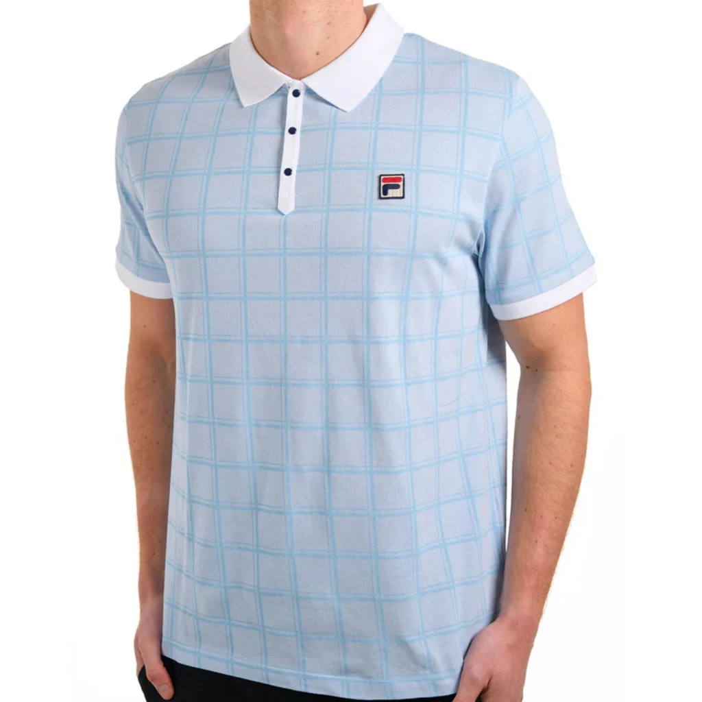 Fila Ignazio Tonal Check Polo - Skyway / Fila Navy