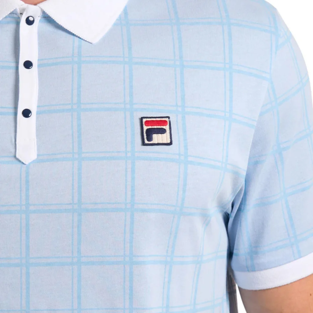 Fila Ignazio Tonal Check Polo - Skyway / Fila Navy