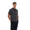 Fila Jackson Jacquard Regular Fit Short Sleeve Knitted Polo - Black