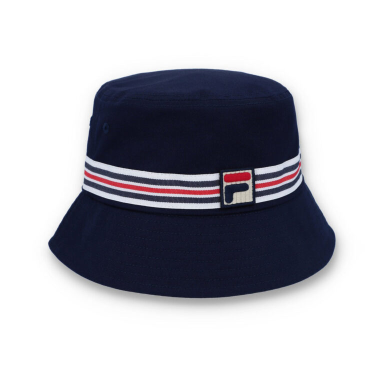 Fila Jojo Bucket Hat With Heritage Stripe Tape - Fila Navy