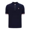 Fila Jordan Zip Regular Fit Short Sleeve Polo - Fila Navy