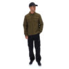 Fila Kasa Zip Through Chest Pocket Long Sleeve Regular Fit Over Shirt - Dark Olive