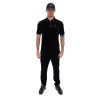 Fila Louie Slim Fit Short Sleeve Velour Polo Shirt - Black/Gold