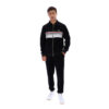 Fila Malakai Striped Track Top - Black / Gardenia / Fila Red