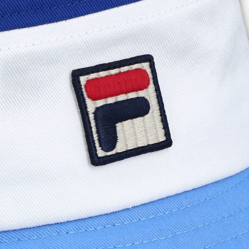 Fila Marco Tri_colour Bucket Hat With Heritage Logo - Frozen Fjord / Gardenia