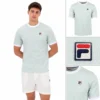 Fila Marconi Essential Ringer T-Shirt - Surf Spray / White