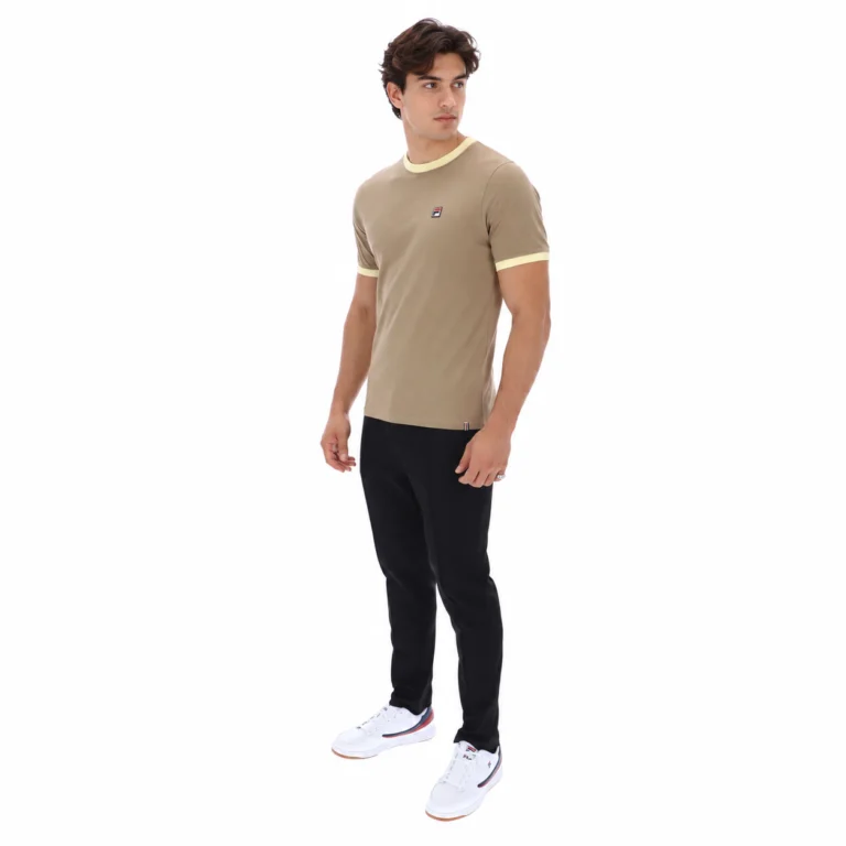 Fila Marconi Essential Ringer Tee - Chinchilla / Double Cream