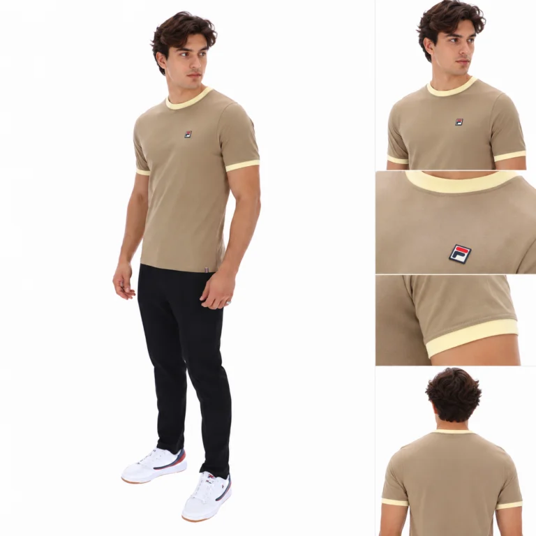 Fila Marconi Essential Ringer Tee - Chinchilla / Double Cream