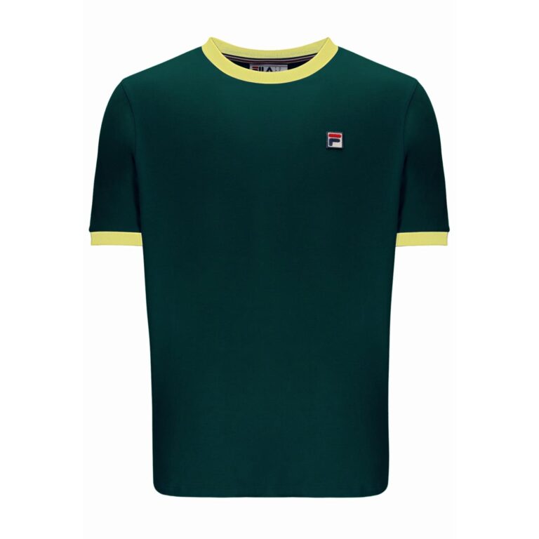 Fila Marconi Regular Fit Short Sleeve T-Shirt - Botanical Green/ Limelight