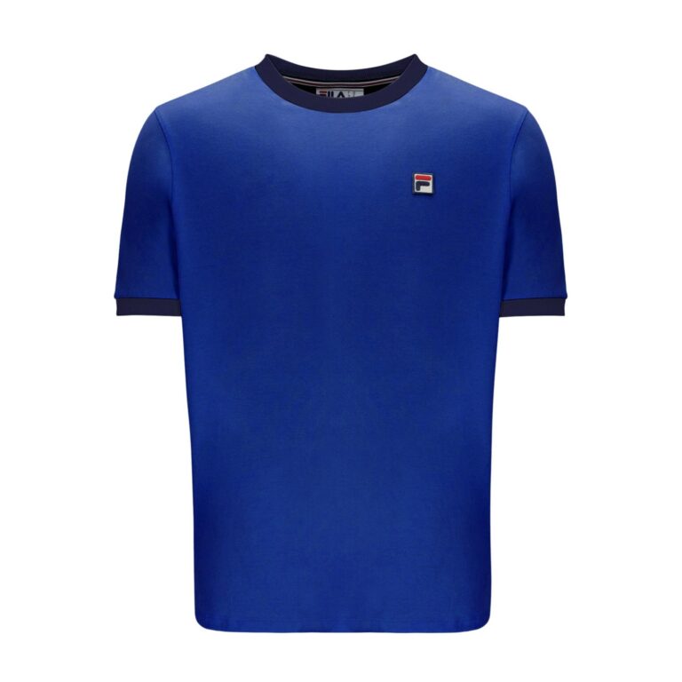 Fila Marconi Regular Fit Short Sleeve T-Shirt - Bright Blue/Navy