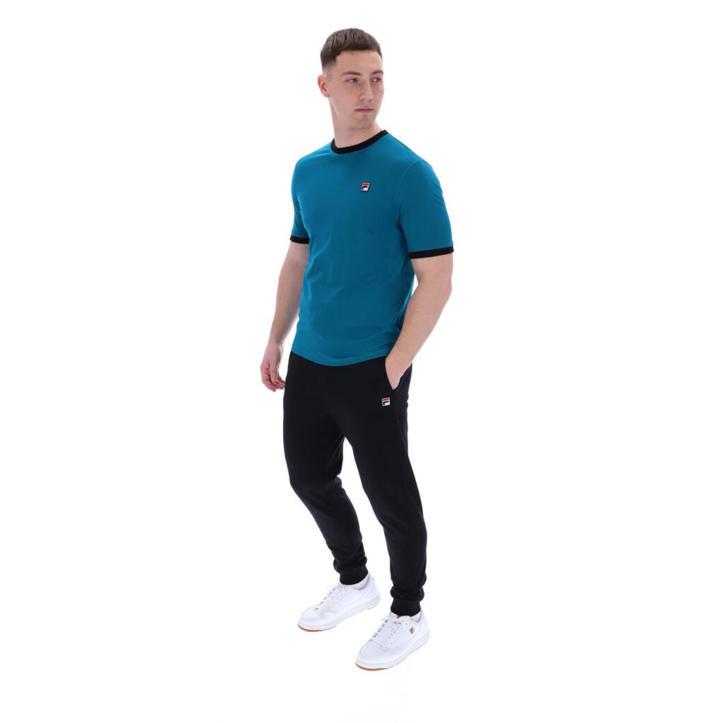 Fila Marconi Regular Fit Short Sleeve T-Shirt - Deep Lagoon/Black