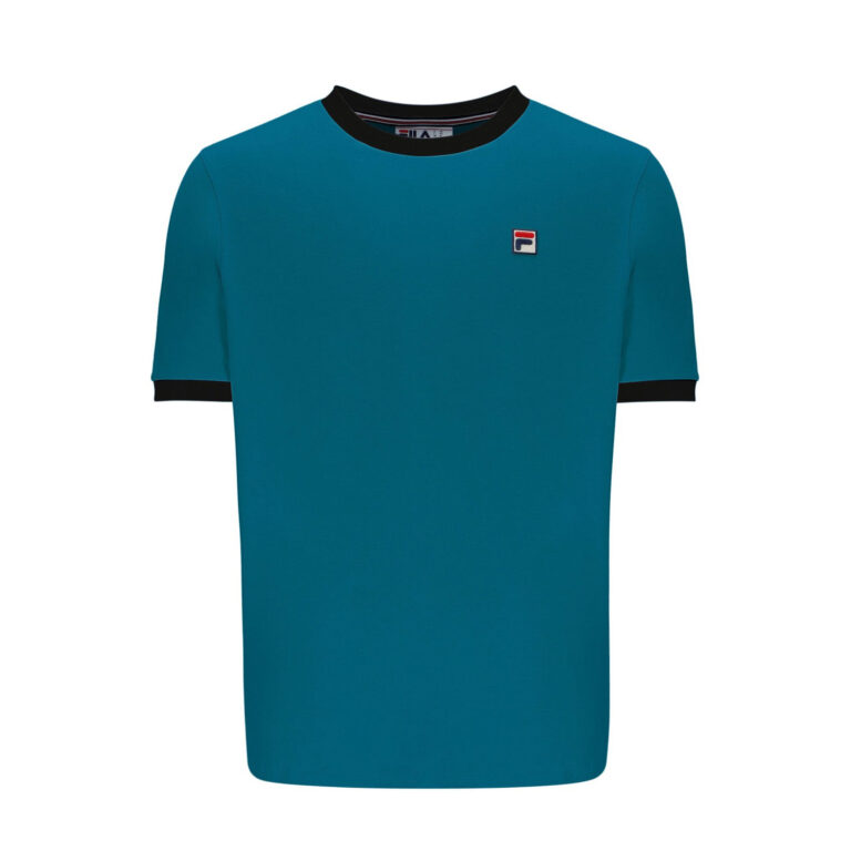 Fila Marconi Regular Fit Short Sleeve T-Shirt - Deep Lagoon/Black