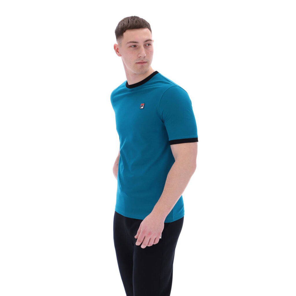 Fila Marconi Regular Fit Short Sleeve T-Shirt - Deep Lagoon/Black