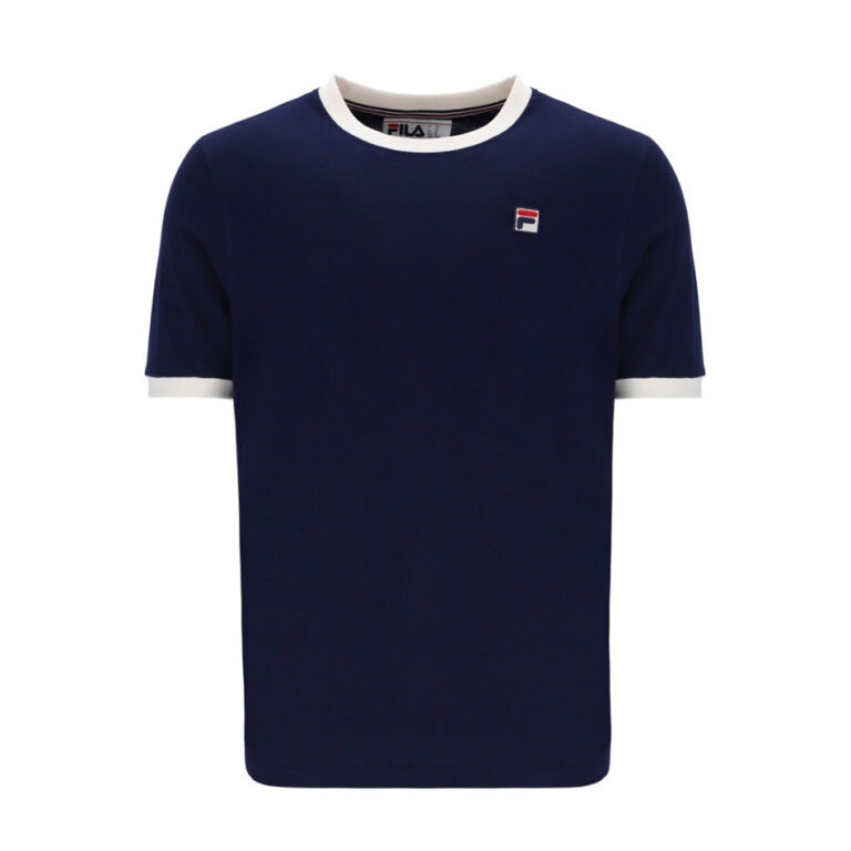 Fila Marconi Regular Fit Short Sleeve T-Shirt - Fila Navy / Gardenia