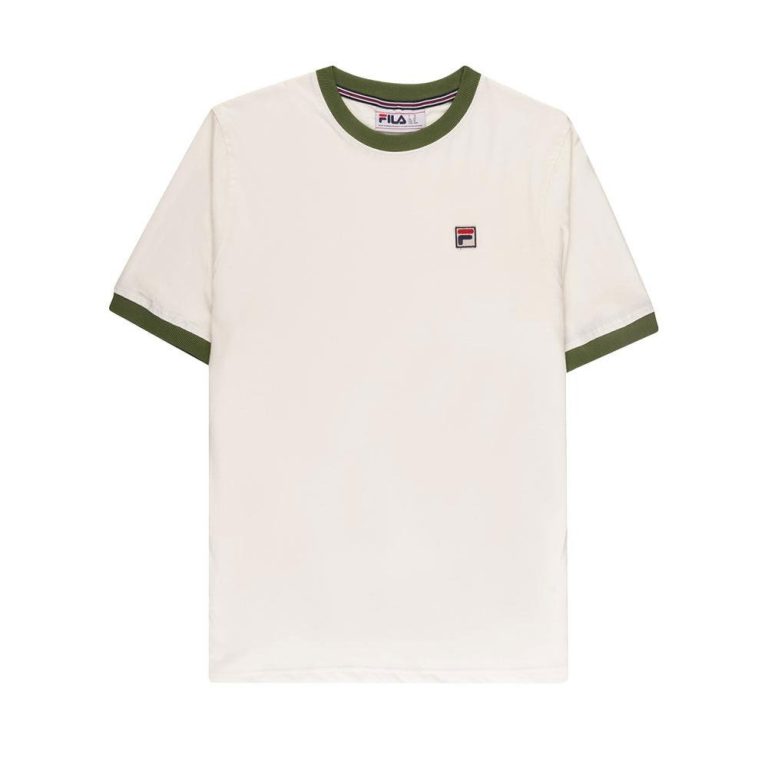 Fila Marconi Regular Fit Short Sleeve T-Shirt - Gardenia/Chive