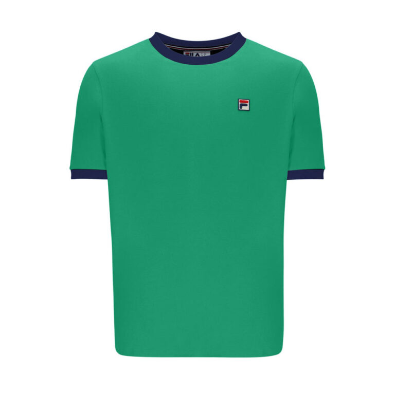 Fila Marconi Regular Fit Short Sleeve T-Shirt - Green / Fila Navy