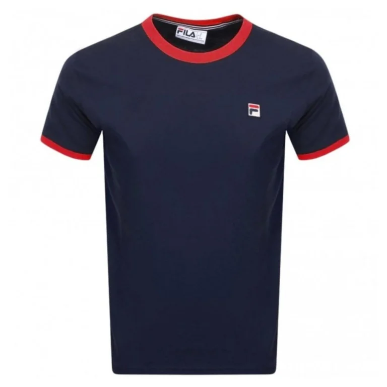 Fila Marconi Regular Fit Short Sleeve T-Shirt - Peacoat/Chinese Red