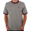 Fila Marconi Regular Fit Short Sleeve T-Shirt - Sharkskin/Windsor Wine