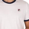 Fila Marconi Regular Fit Short Sleeve T-Shirt - White/Peacoat