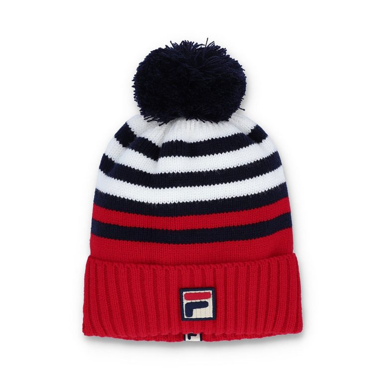 Fila Markee Chunky knitted Bobble Beanie - Fila Red