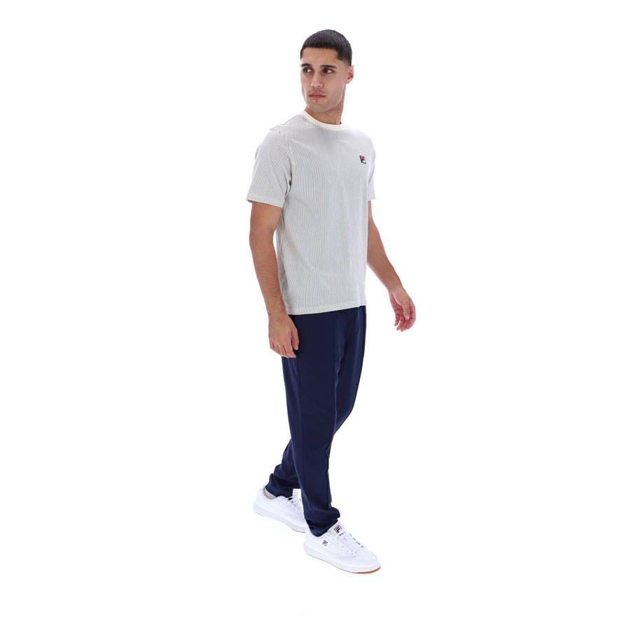 Fila Nilo Regular Fit Short Sleeve T-Shirt - Gardenia / Fila Navy