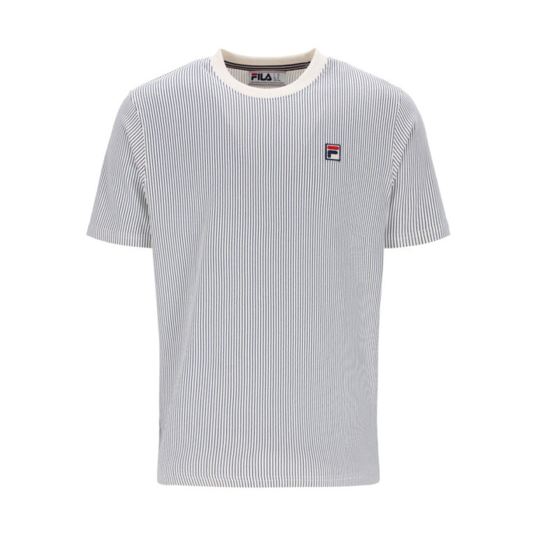 Fila Nilo Regular Fit Short Sleeve T-Shirt - Gardenia / Fila Navy
