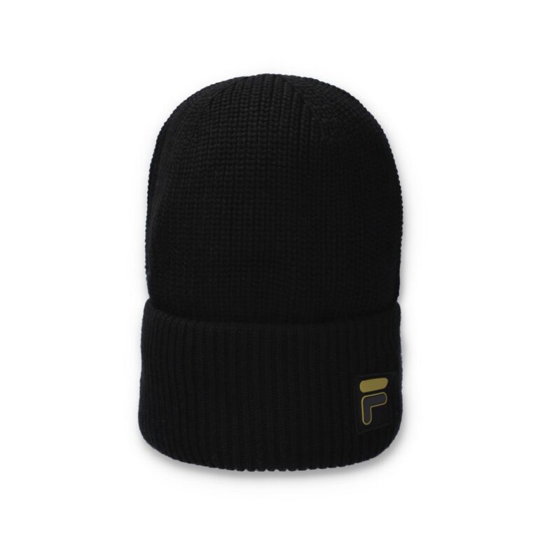 Fila Oakes Knitted Turn Up Beanie - Black