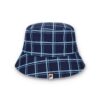 Fila Oscar Heritage Check Printed Bucket Hat - Fila Navy/Blue Bell
