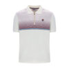 Fila Paco Zip Up Velour Polo - Gardenia / Fig / Milky Blue