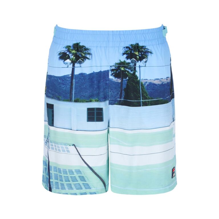 Fila Photographic Long Regular Fit Swim Short - Dusty Aqua