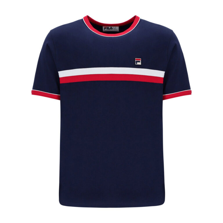 Fila Razee Regular Fit Short Sleeve T-Shirt - Fila Navy/Fila Red/White