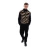 Fila Regular Fit Long Sleeve Knitted Turtle Neck Sweatshirt - Black/Brown