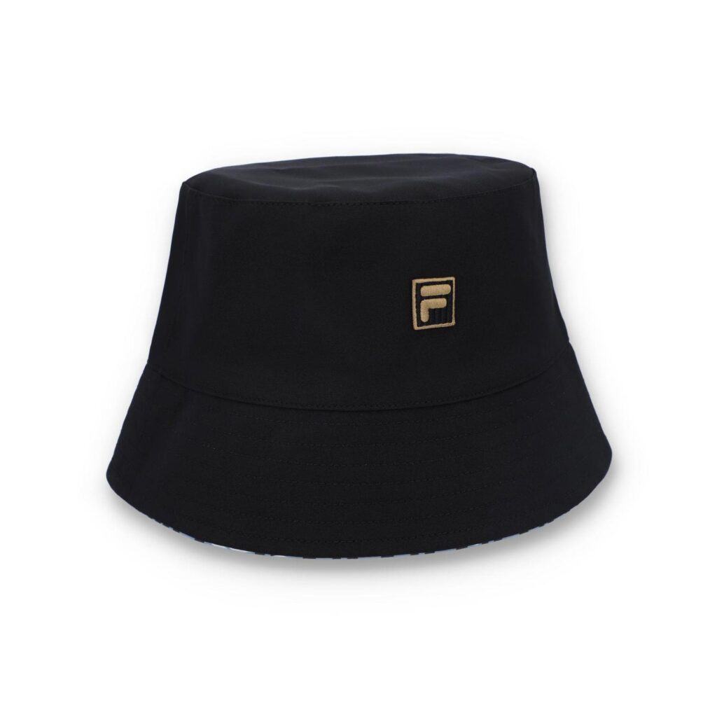 Fila Reversable With Gold Logo Bucket Hat - Black