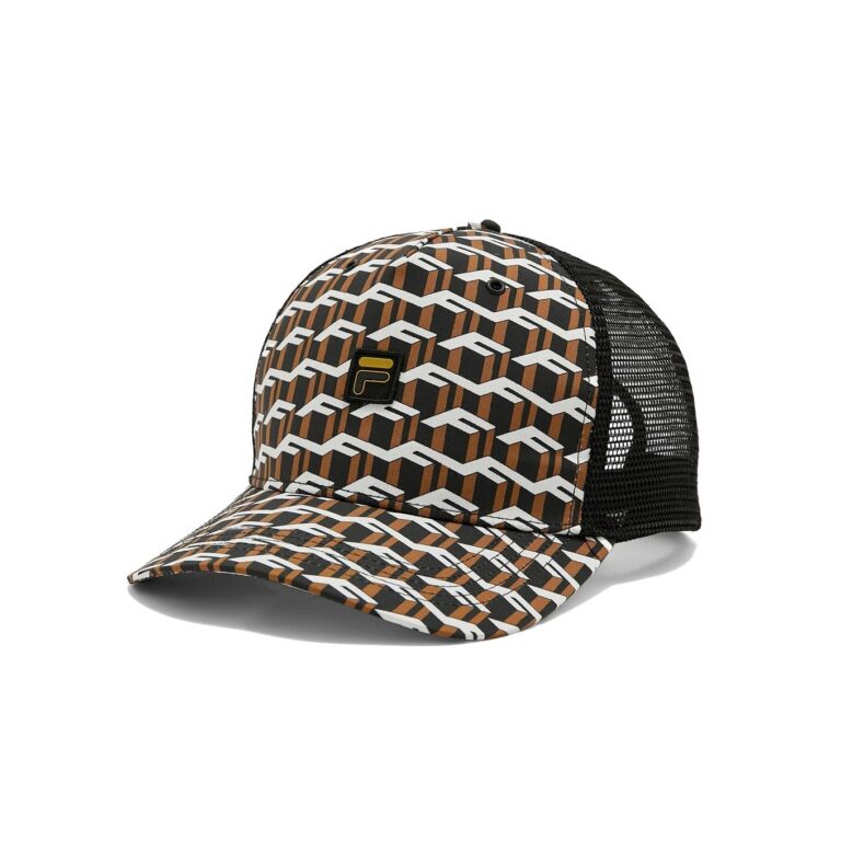 Fila Reversible Monogram Trucker Cap - Black/Brown