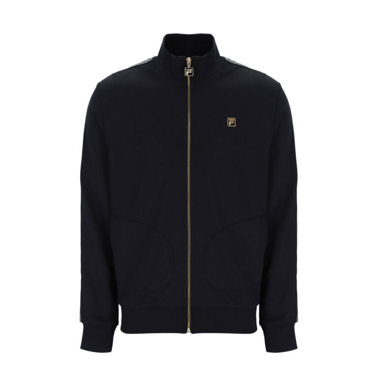 Fila Roman Tape And Shaped Poc Long Sleeve Regular Fit Full Zip Jacket - Black