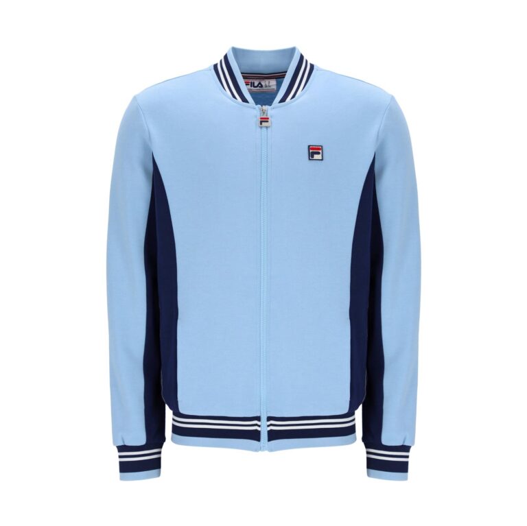 Fila Settenta JKT Regular Fit Baseball Track Top - Blue Bell/Fila Navy/ Gardenia