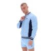 Fila Settenta JKT Regular Fit Baseball Track Top - Blue Bell/Fila Navy/ Gardenia