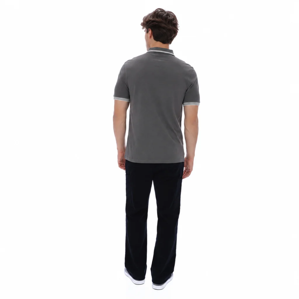 Fila Soren 3 Polo With Tipping With Bambo Badge - Gunmetal