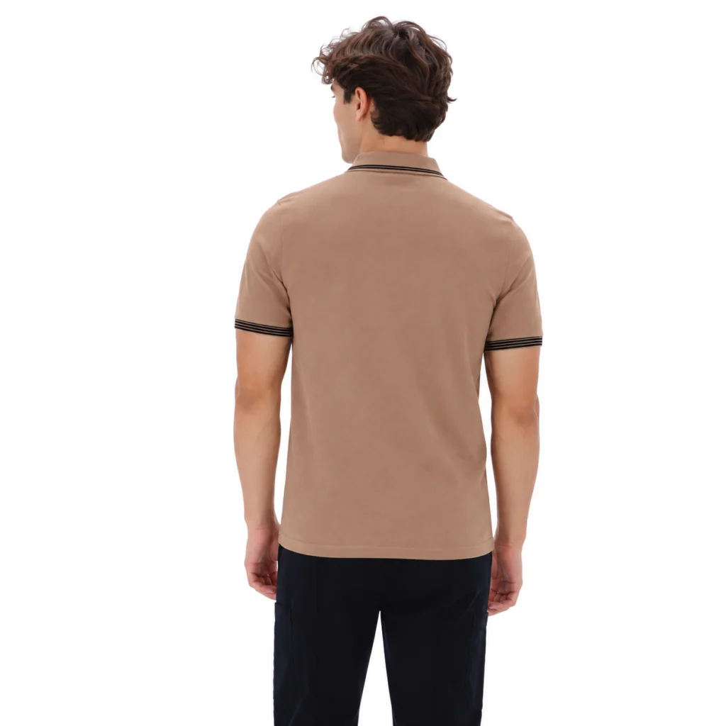 Fila Soren 3 Polo With Tipping With Bambo Badge - Raw Umber
