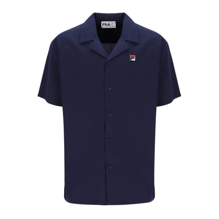 Fila Soren Regular Fit Short Sleeve Button Up Shirt - Fila Navy