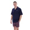 Fila Soren Regular Fit Short Sleeve Button Up Shirt - Fila Navy