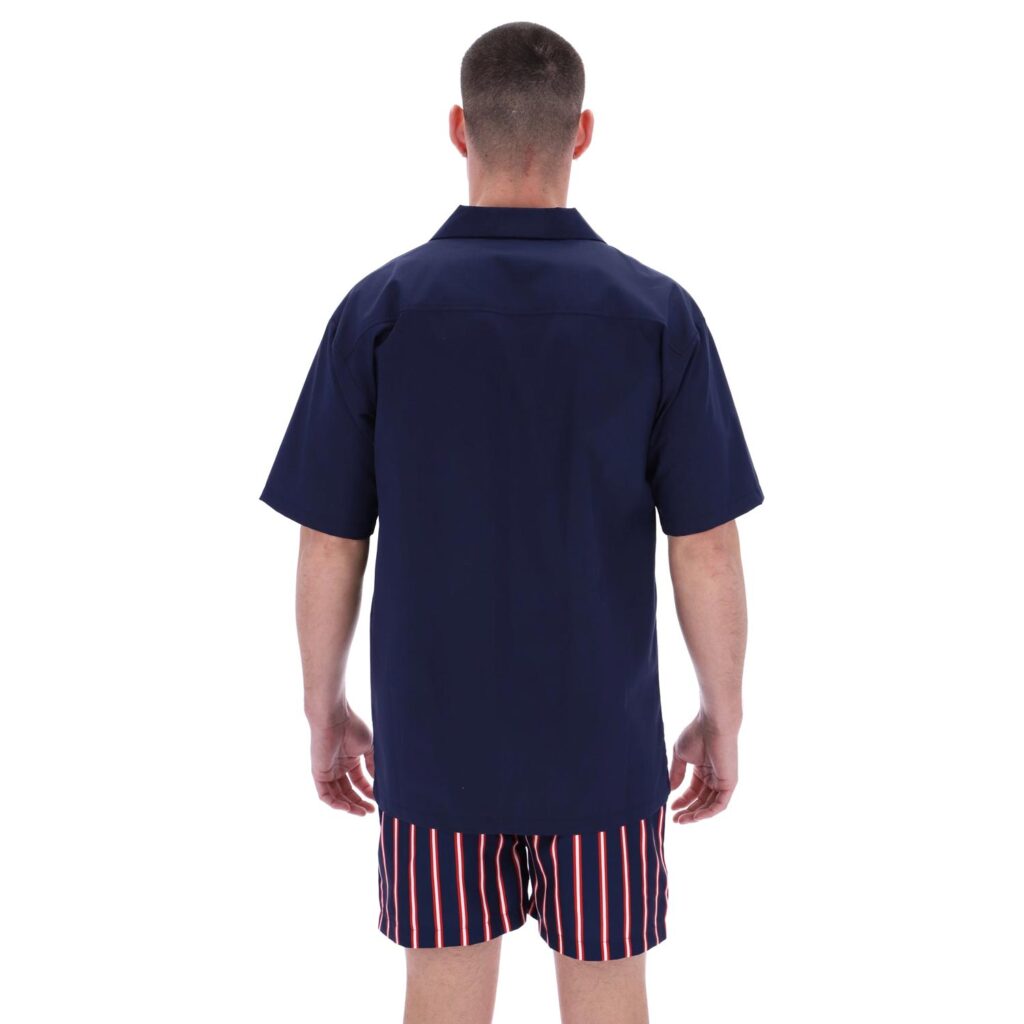 Fila Soren Regular Fit Short Sleeve Button Up Shirt - Fila Navy